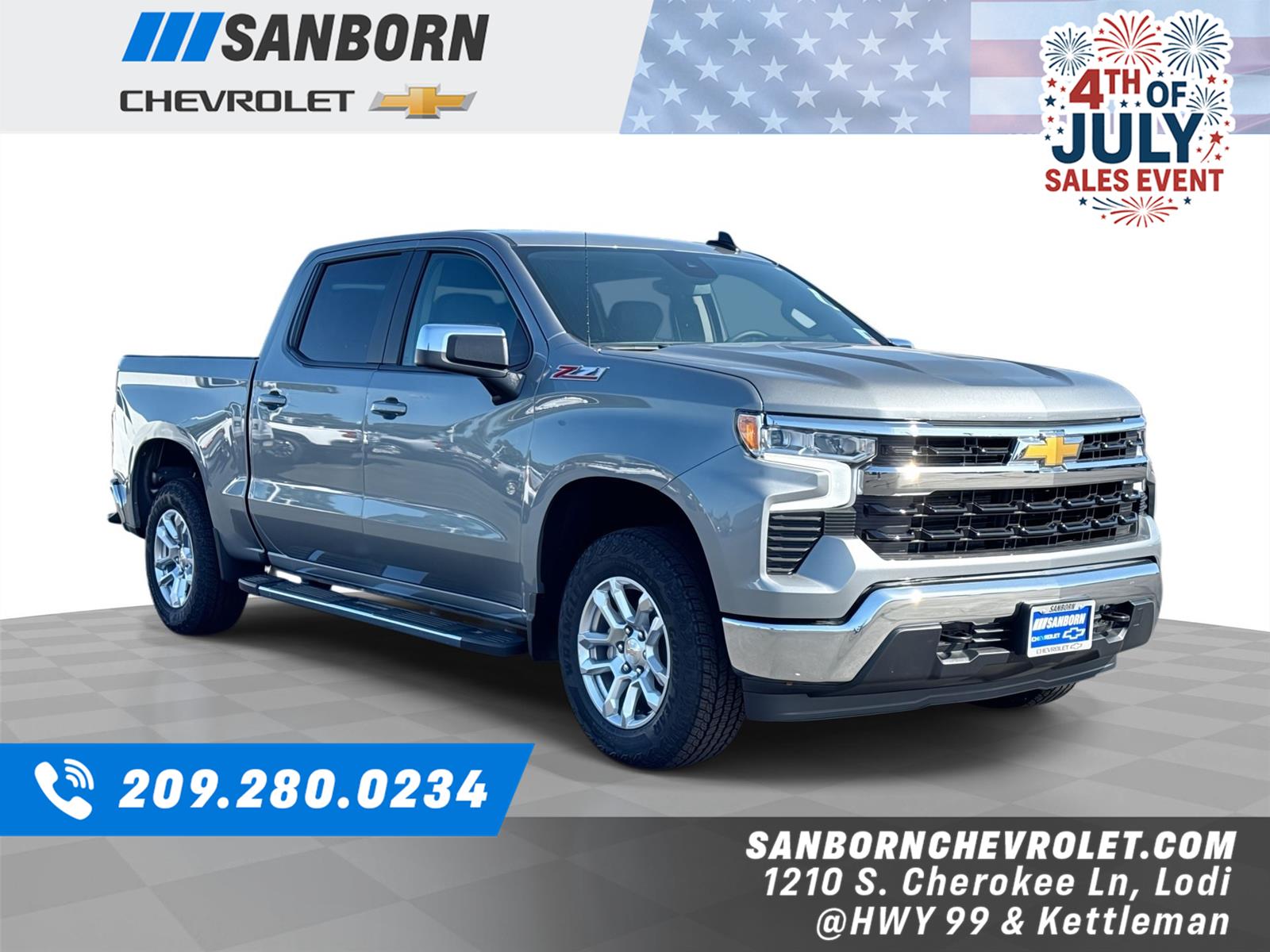 Sterling Gray Metallic 2026 Chevrolet Silverado 1500 Pickup Truck Four-Wheel Drive Automatic