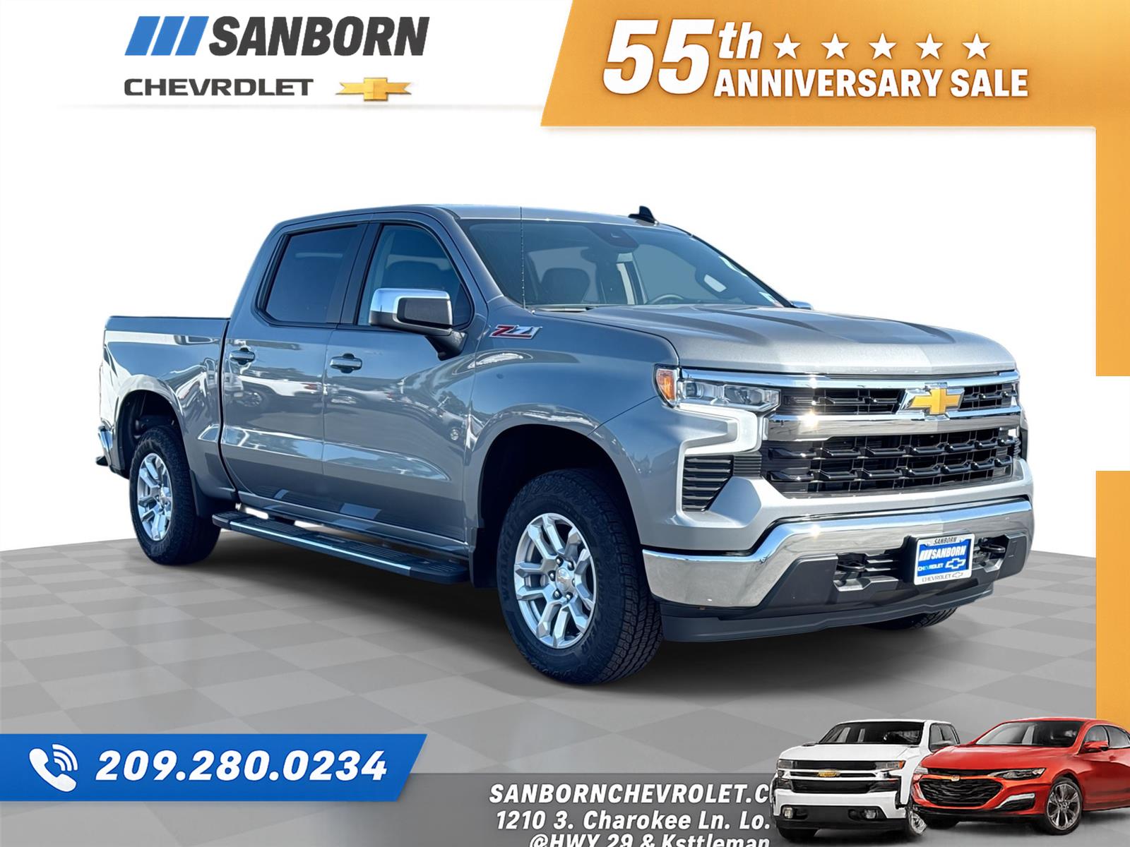 Sterling Gray Metallic 2026 Chevrolet Silverado 1500 Pickup Truck Four-Wheel Drive Automatic