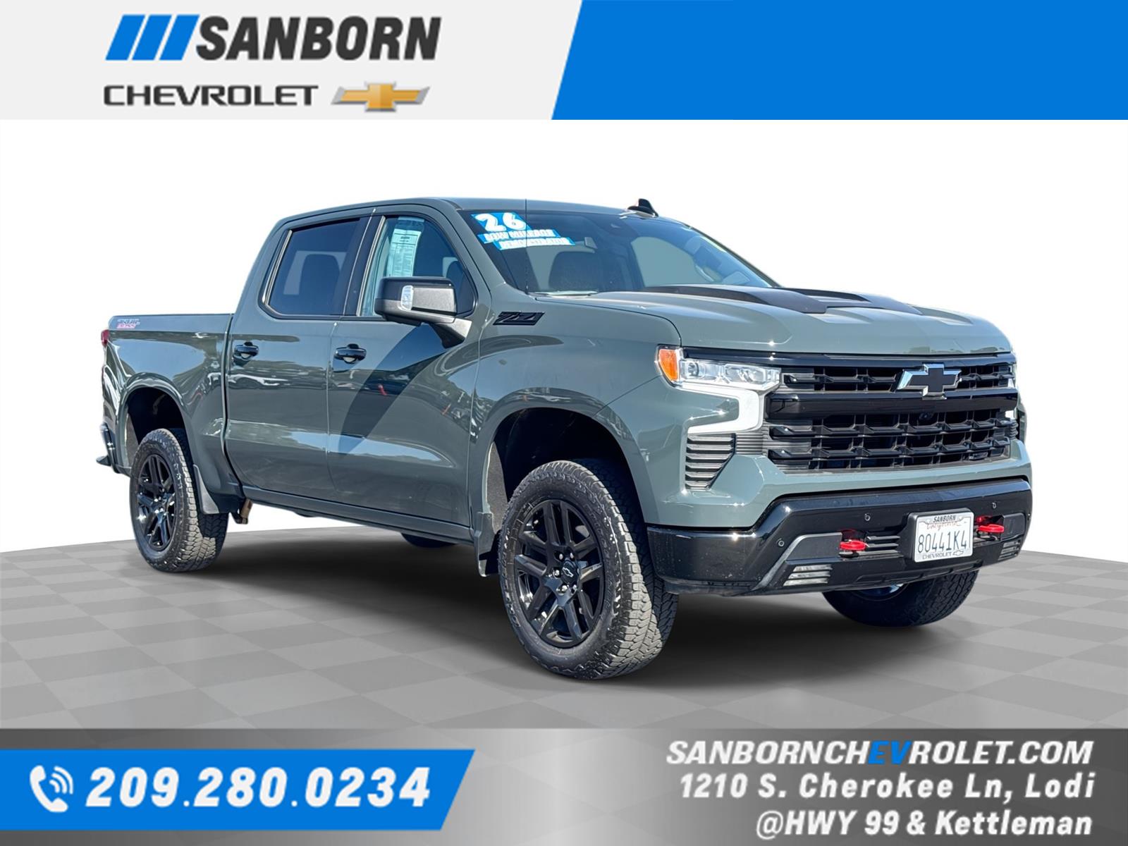 Cypress Gray 2026 Chevrolet Silverado 1500 Pickup Truck Four-Wheel Drive Automatic