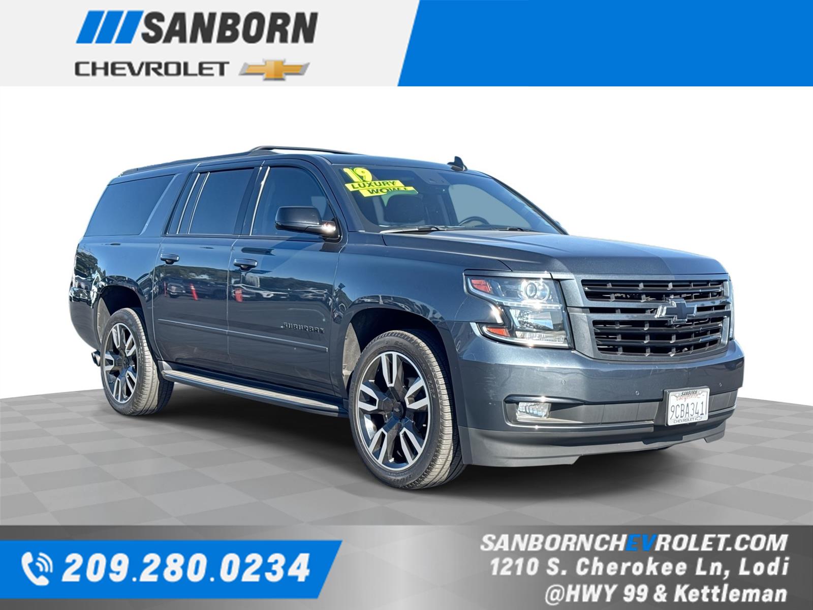 Shadow Gray Metallic 2019 Chevrolet Suburban 1500 Premier RWD SUV / Crossover 4X2 Automatic
