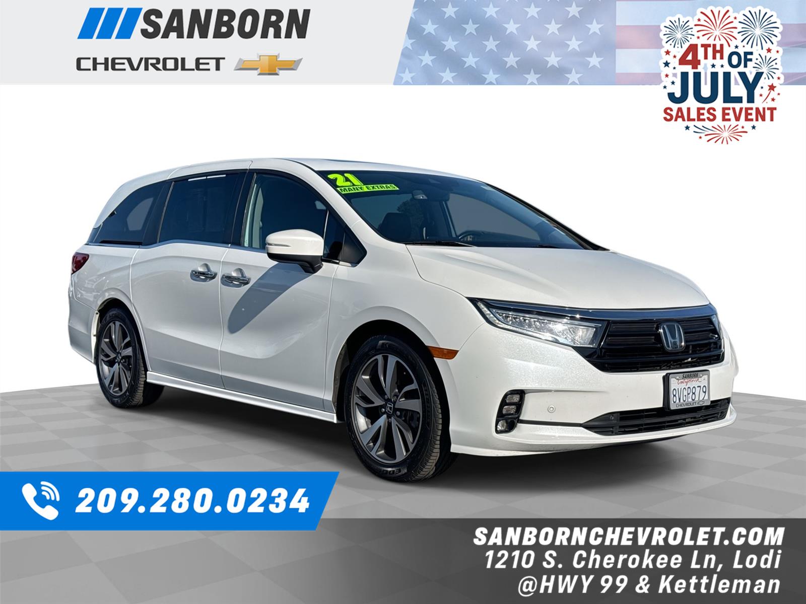 Platinum White Pearl 2021 Honda Odyssey Minivan Front-Wheel Drive Automatic