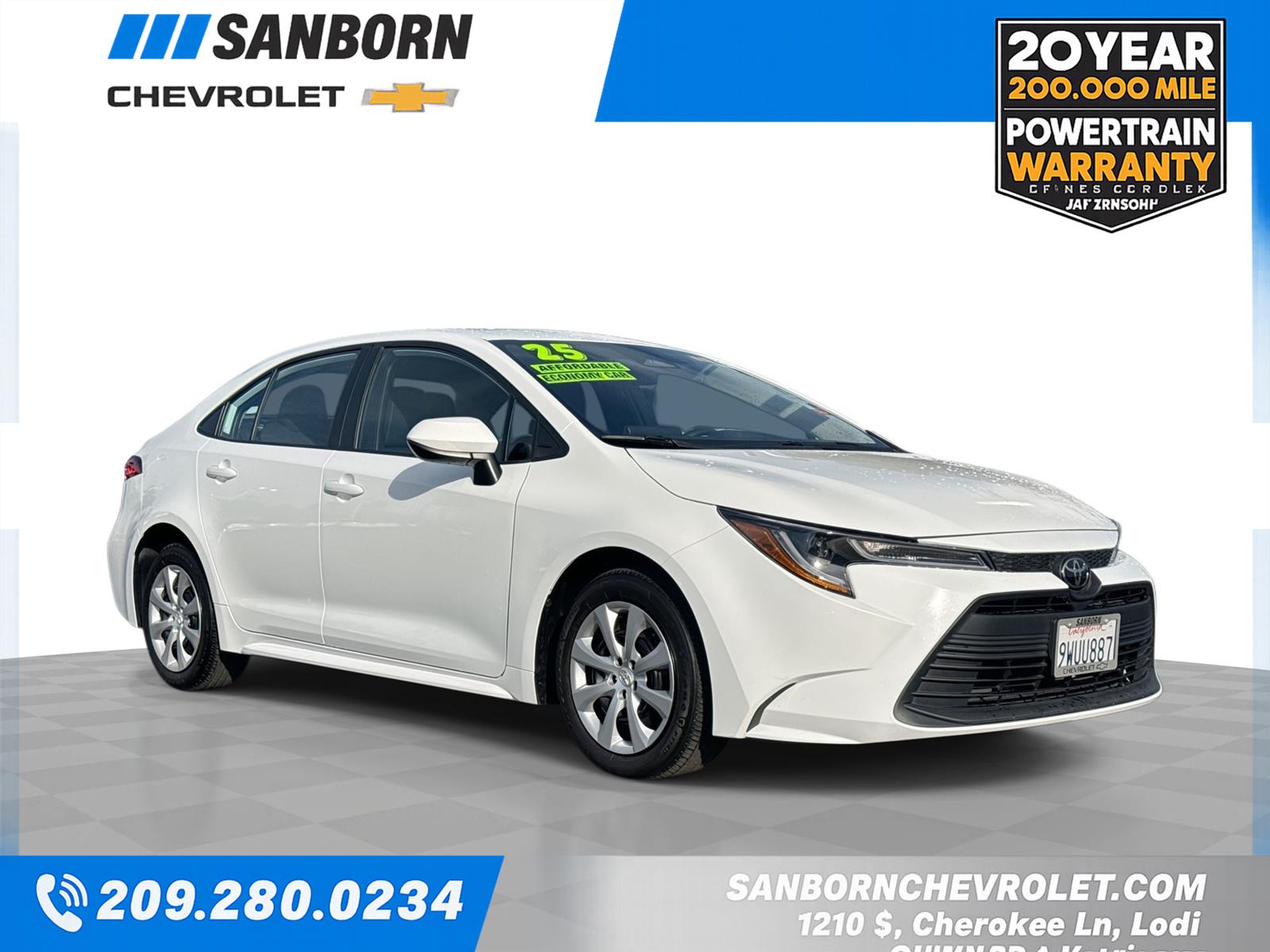 Ice Cap 2025 Toyota Corolla Sedan Front-Wheel Drive Continuously Variable Transmission