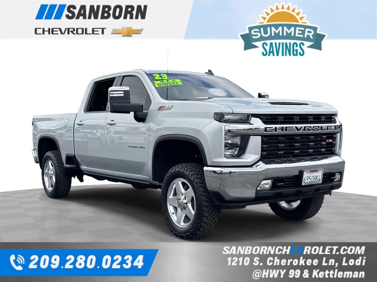 Silver Ice Metallic 2023 Chevrolet Silverado 2500HD Pickup Truck Four-Wheel Drive Automatic
