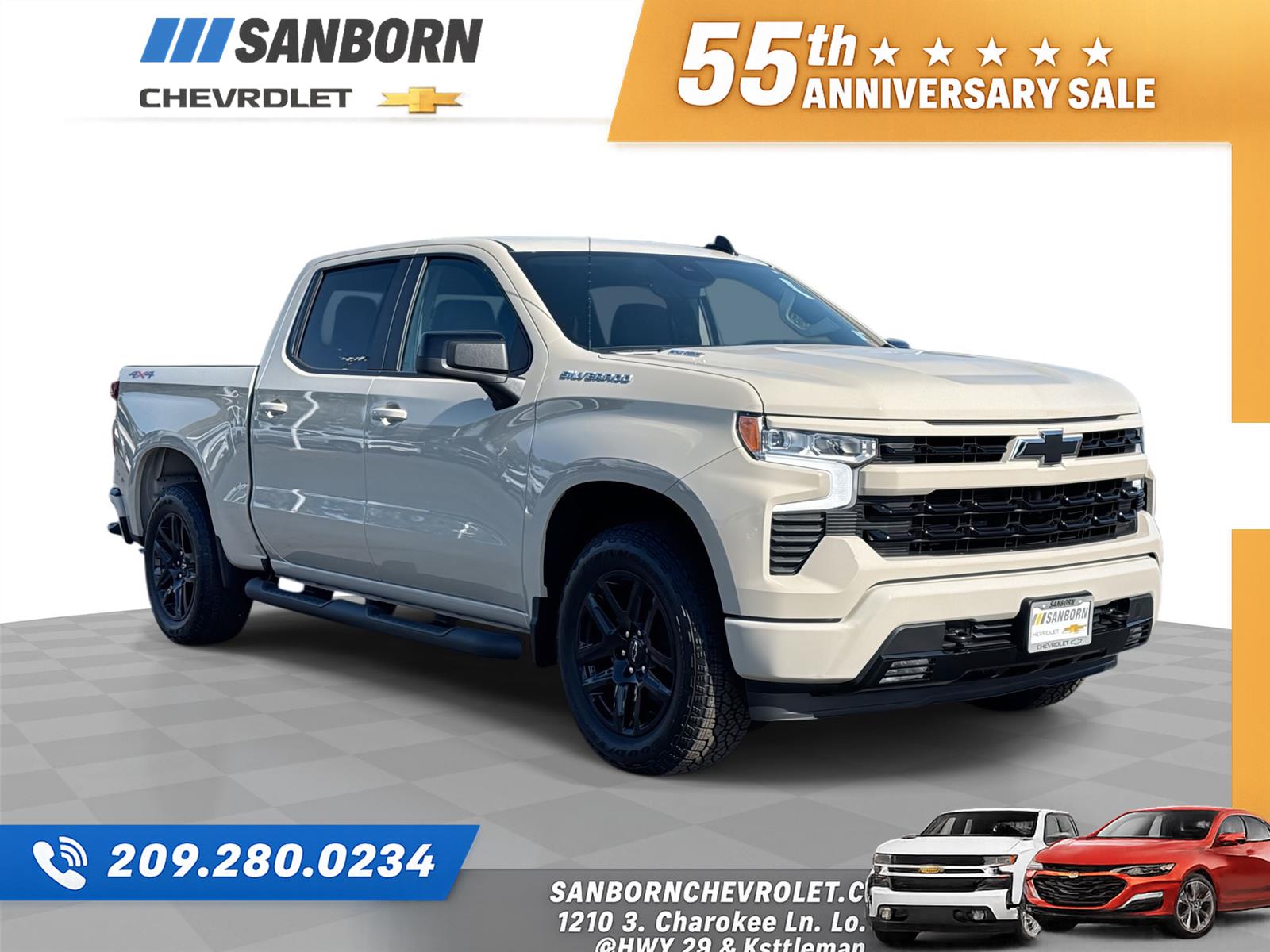 White Sands 2026 Chevrolet Silverado 1500 Pickup Truck Four-Wheel Drive 8-Speed Automatic