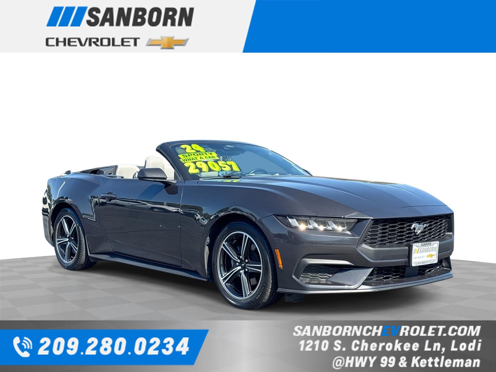 Dark Matter Gray 2024 Ford Mustang Convertible Rear-Wheel Drive Automatic