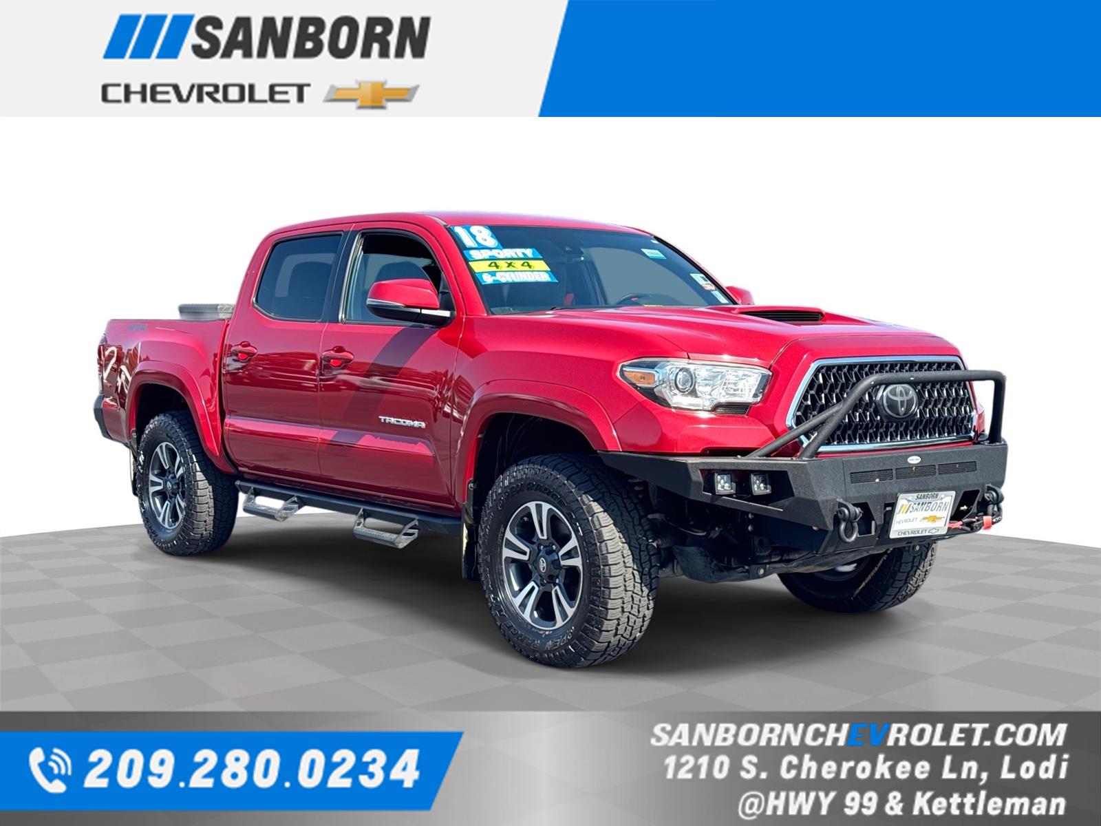 Barcelona Red Metallic 2018 Toyota Tacoma Pickup Truck Four-Wheel Drive 6-Speed Automatic