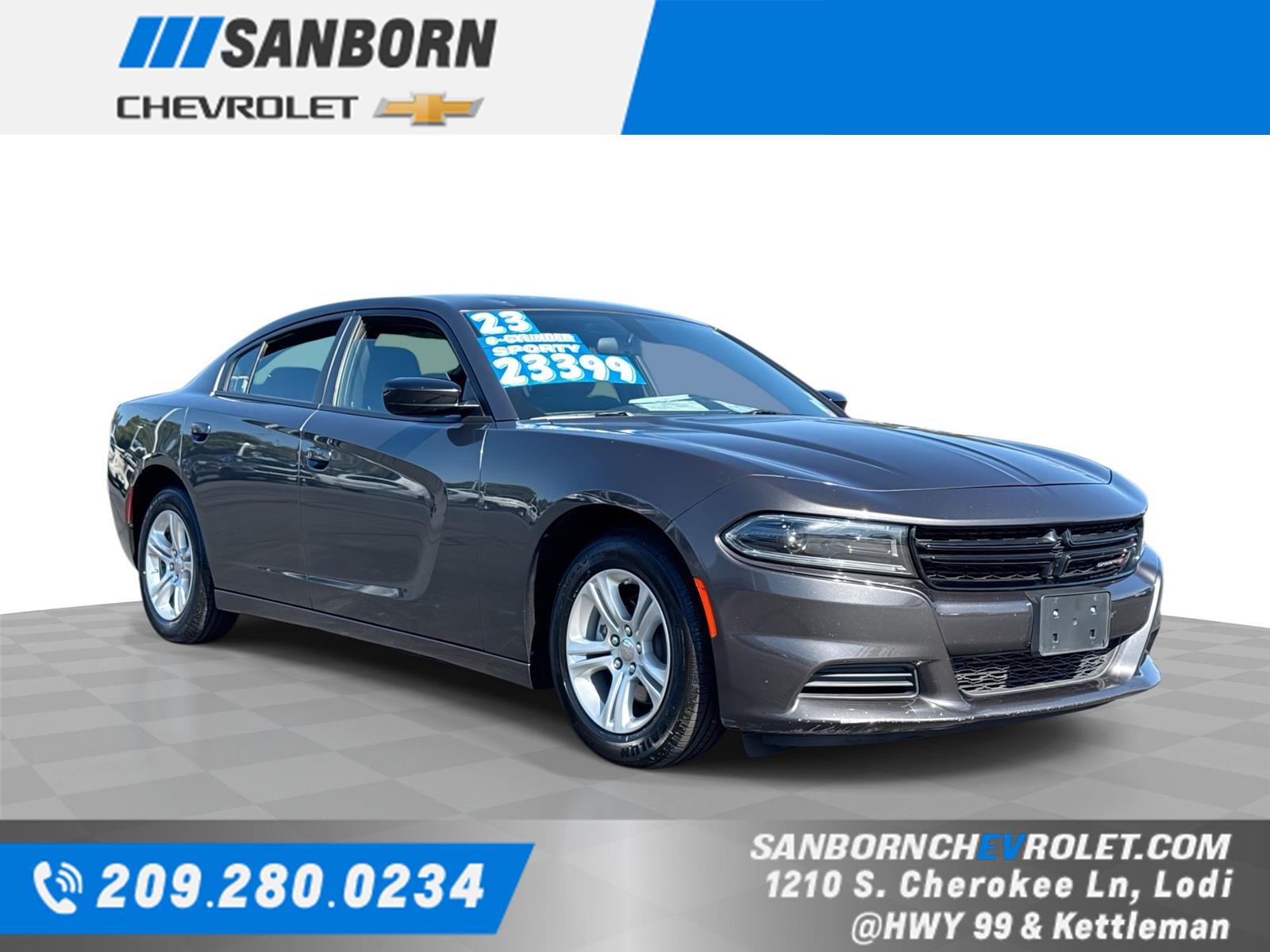 Gray (Granite Pearlcoat) 2023 Dodge Charger Sedan Rear-Wheel Drive 8-Speed Automatic