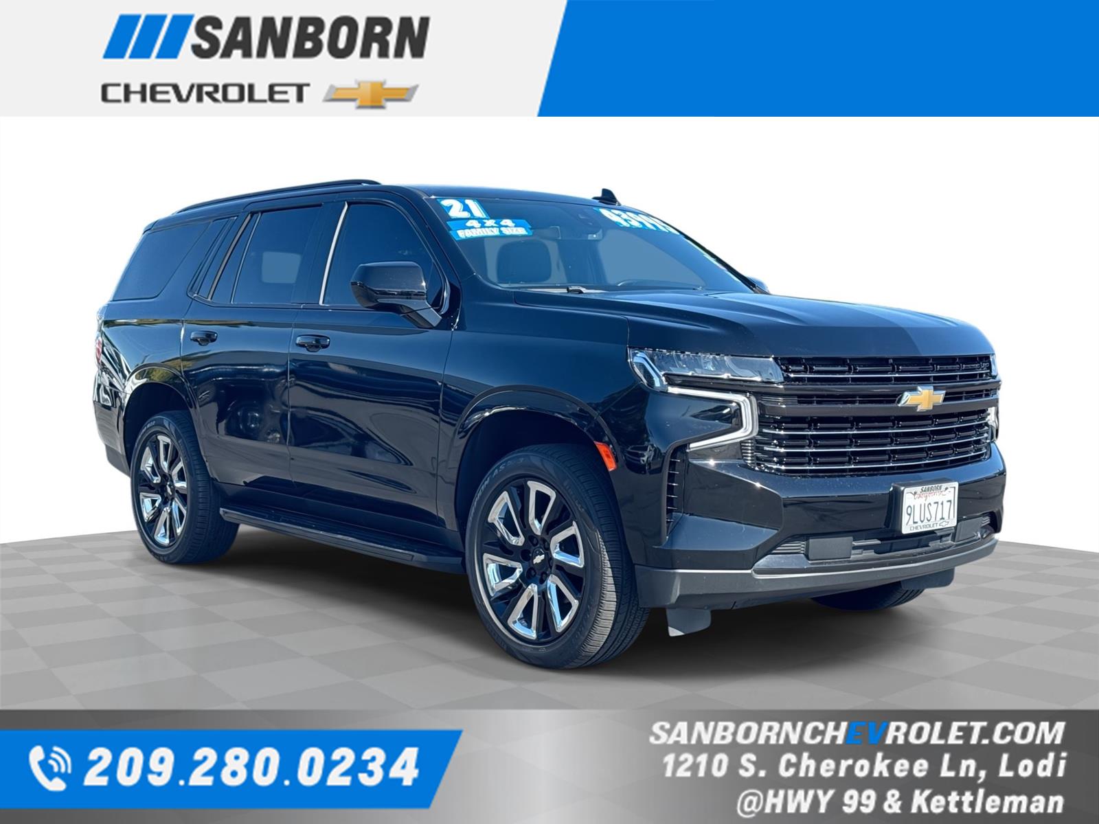 Black 2021 Chevrolet Tahoe SUV / Crossover Four-Wheel Drive Automatic