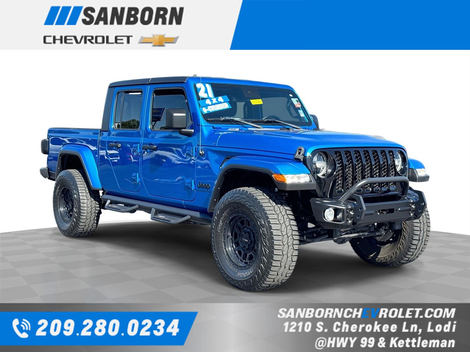 Hydro Blue Pearlcoat 2021 Jeep Gladiator Pickup Truck Four-Wheel Drive 8-Speed Automatic