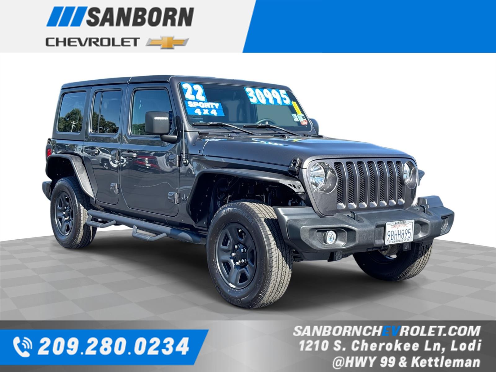 Gray (Granite Crystal Metallic Clearcoat) 2022 Jeep Wrangler SUV / Crossover Four-Wheel Drive 8-Speed Automatic