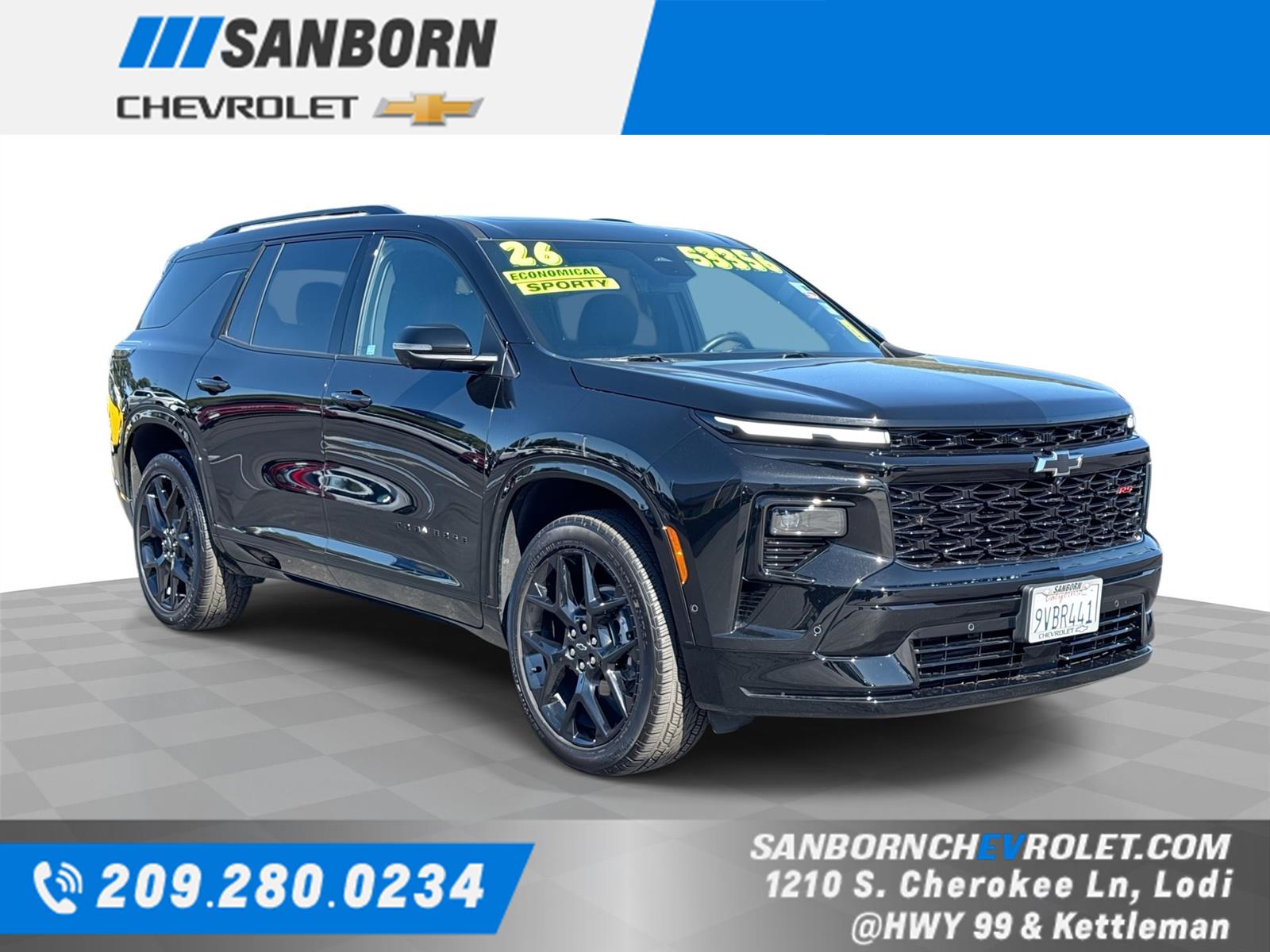 Mosaic Black Metallic 2026 Chevrolet Traverse SUV / Crossover Front-Wheel Drive 8-Speed Automatic