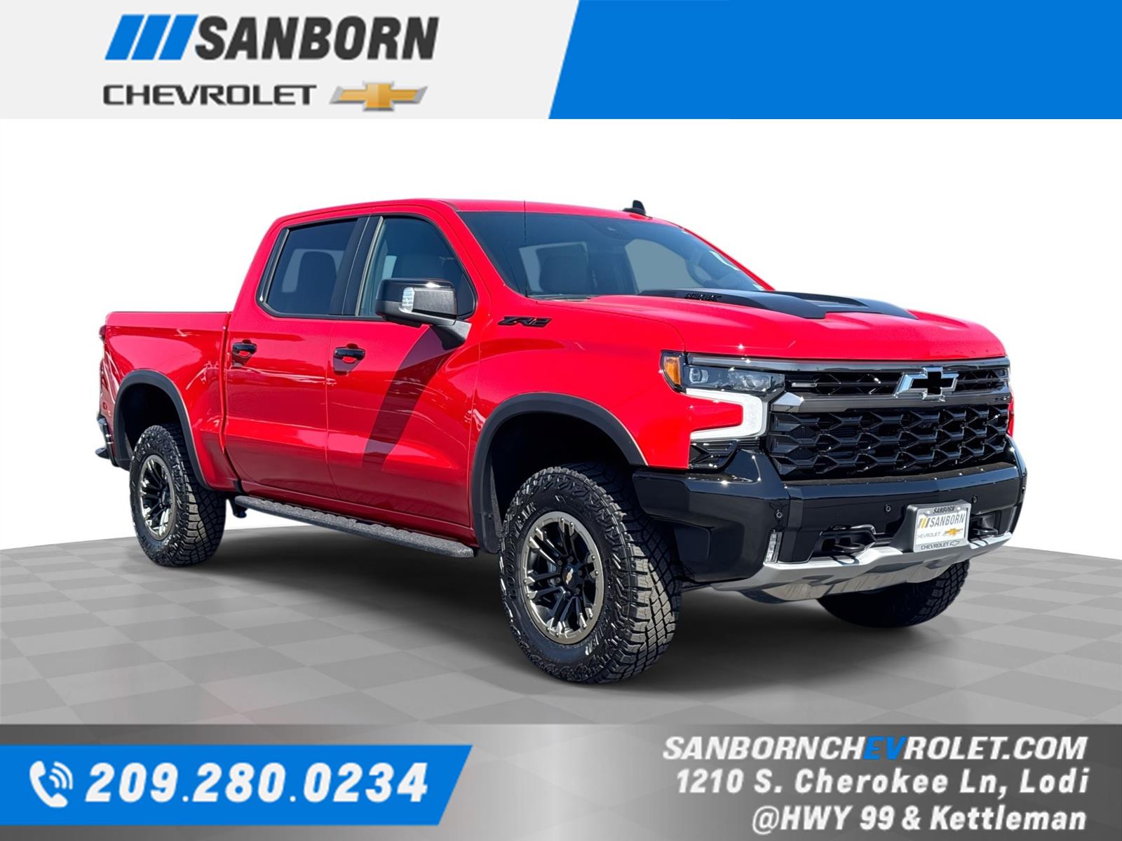 Red Hot 2026 Chevrolet Silverado 1500 Pickup Truck Four-Wheel Drive Automatic