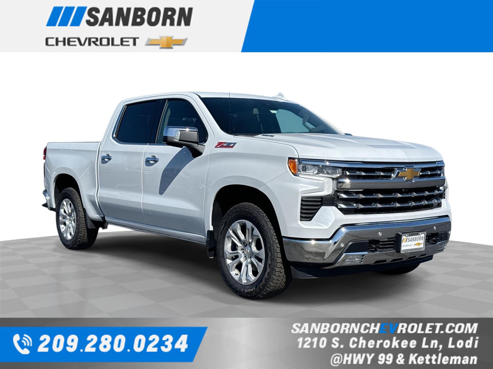 Polar White Tricoat 2026 Chevrolet Silverado 1500 Pickup Truck Four-Wheel Drive Automatic