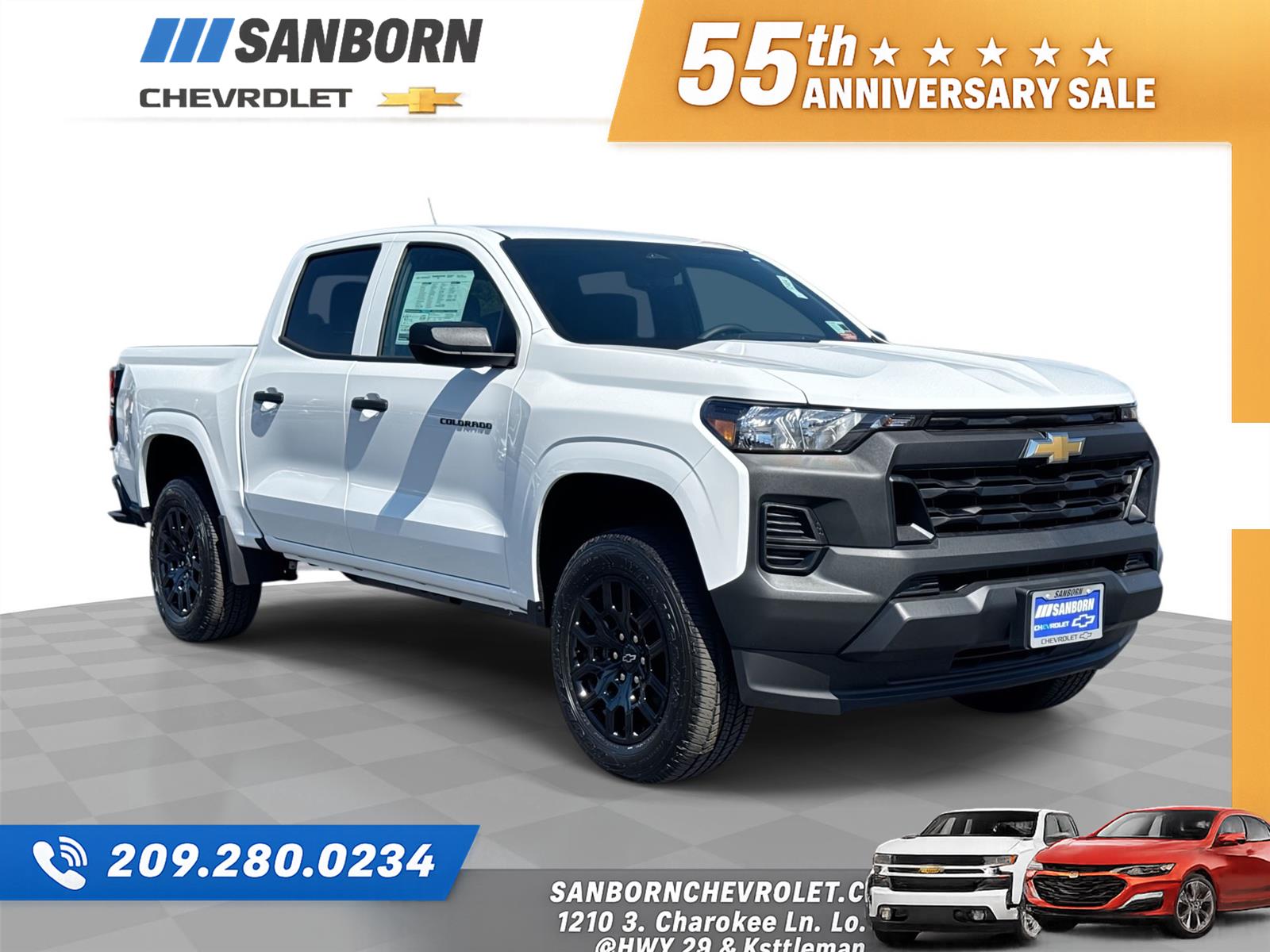 Summit White 2026 Chevrolet Colorado Pickup Truck 4X2 8-Speed Automatic
