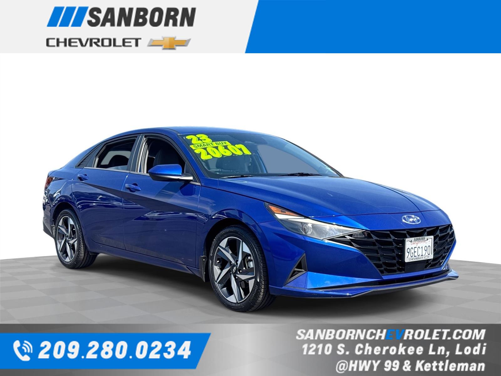 Intense Blue 2023 Hyundai Elantra Sedan Front-Wheel Drive Continuously Variable Transmission