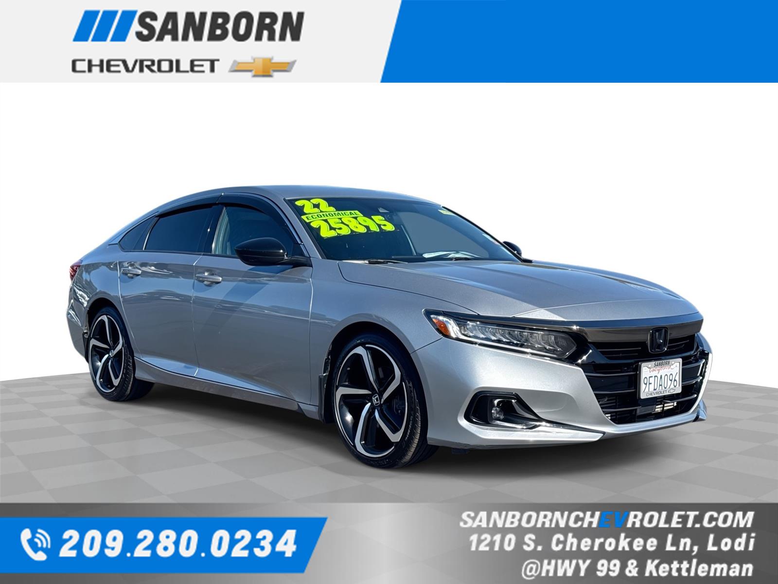 Lunar Silver Metallic 2022 Honda Accord Sedan Front-Wheel Drive Continuously Variable Transmission