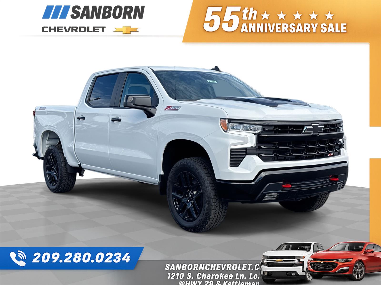 Summit White 2026 Chevrolet Silverado 1500 Pickup Truck Four-Wheel Drive Automatic