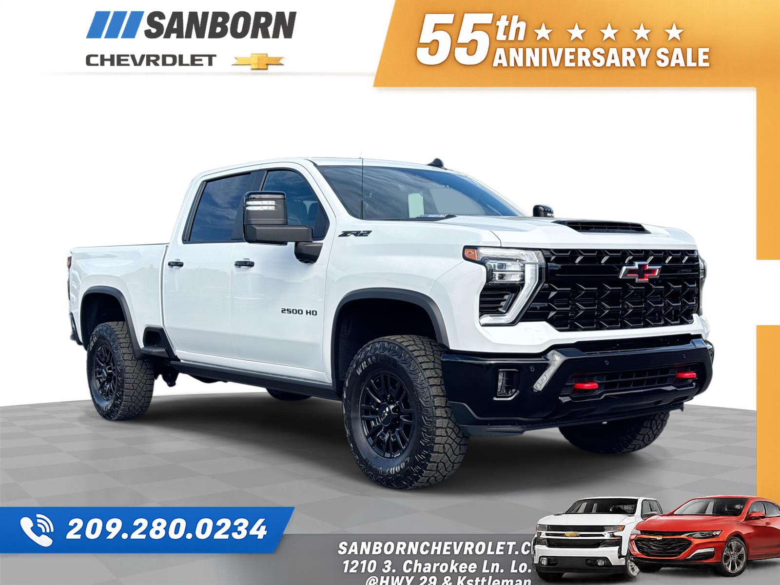 Summit White 2026 Chevrolet Silverado 2500HD Pickup Truck Four-Wheel Drive Automatic