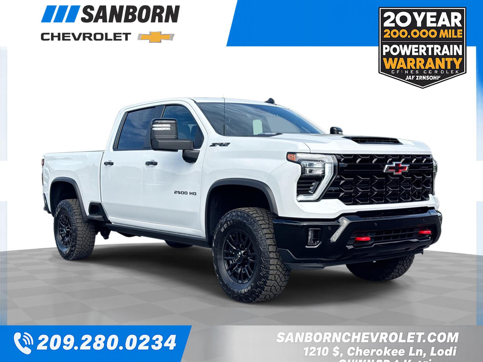 Summit White 2026 Chevrolet Silverado 2500HD Pickup Truck Four-Wheel Drive Automatic
