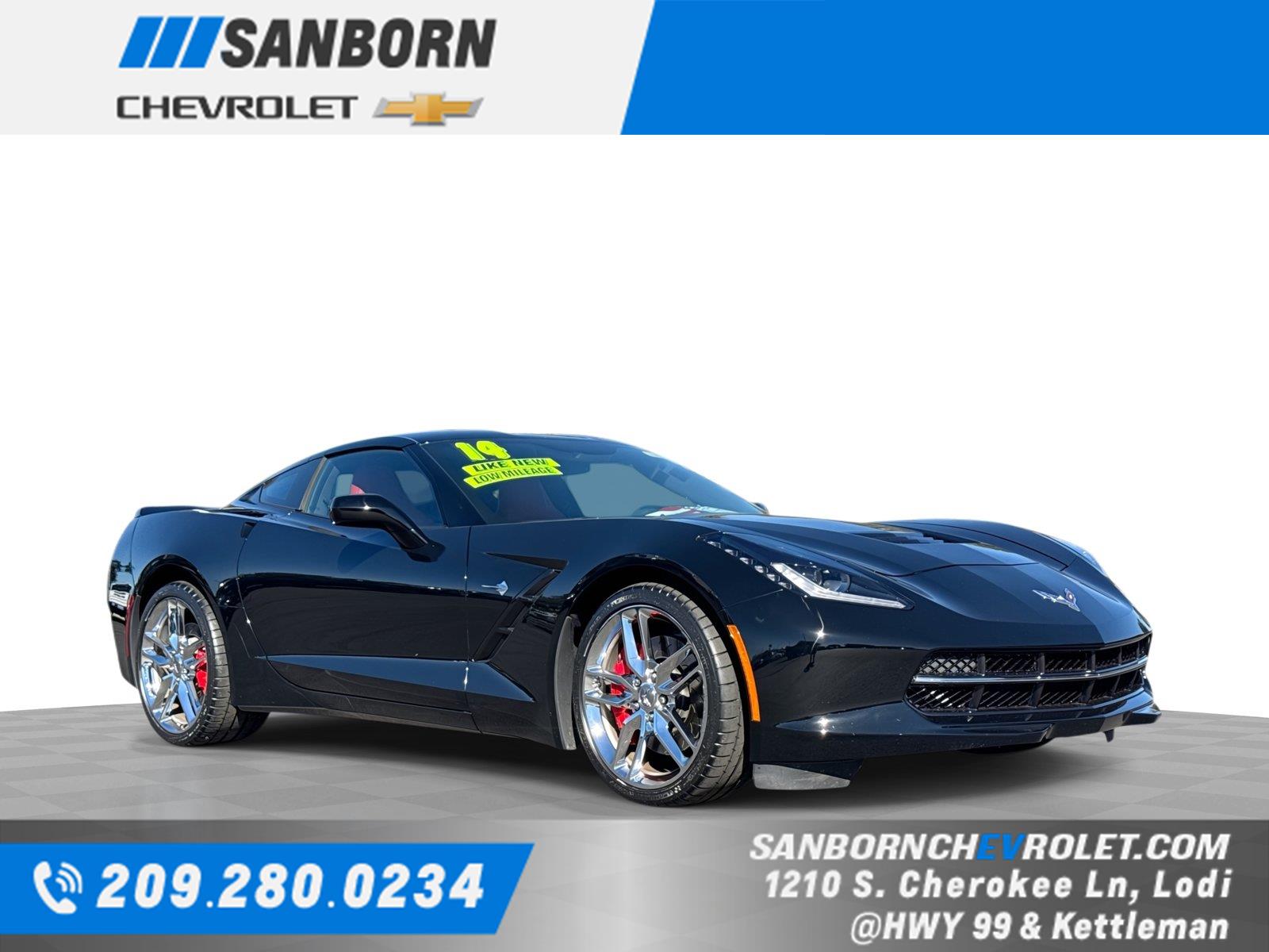 Black 2014 Chevrolet Corvette Coupe Rear-Wheel Drive 7-Speed Manual