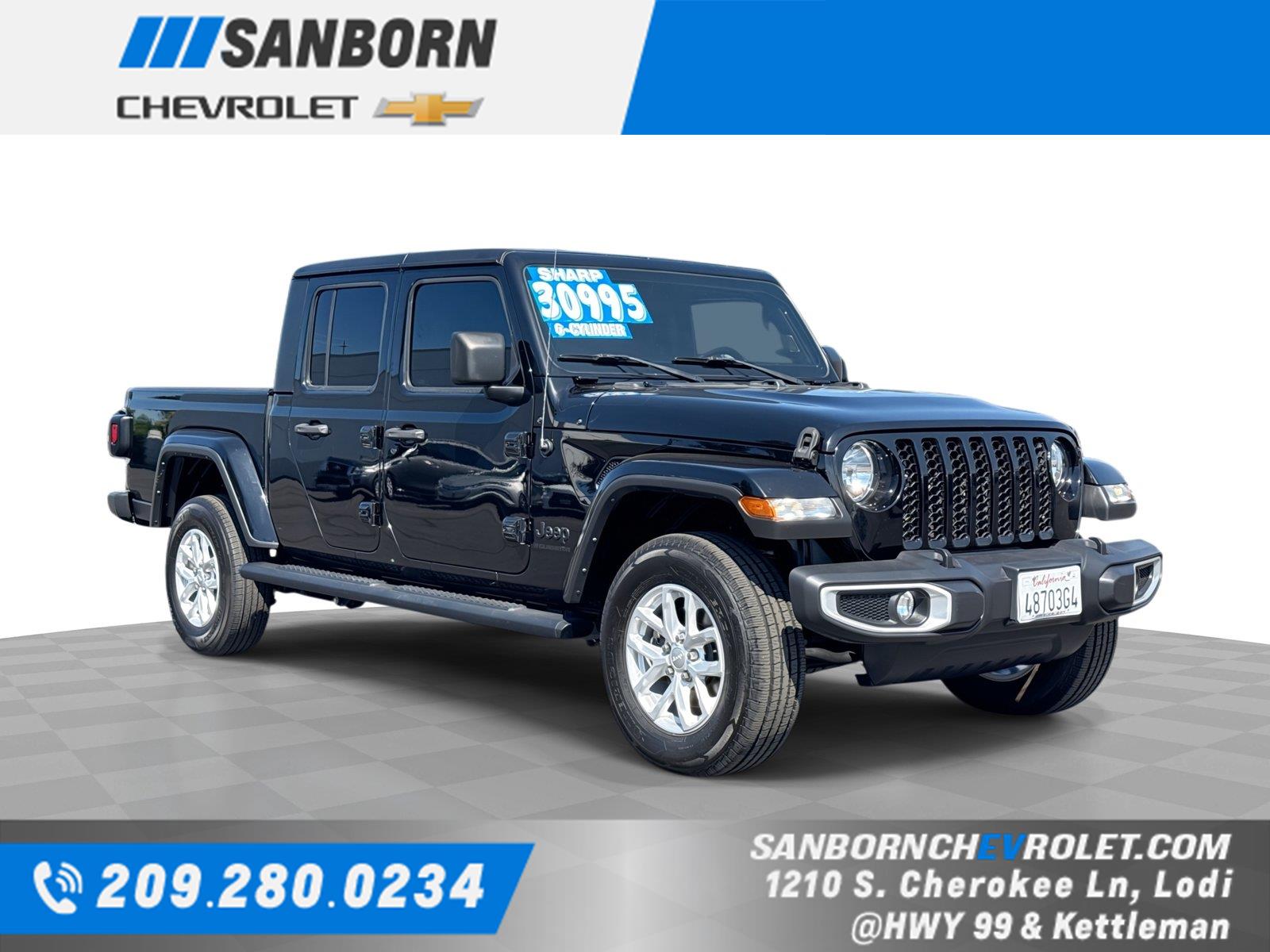 Black Clearcoat 2023 Jeep Gladiator Pickup Truck Four-Wheel Drive 8-Speed Automatic