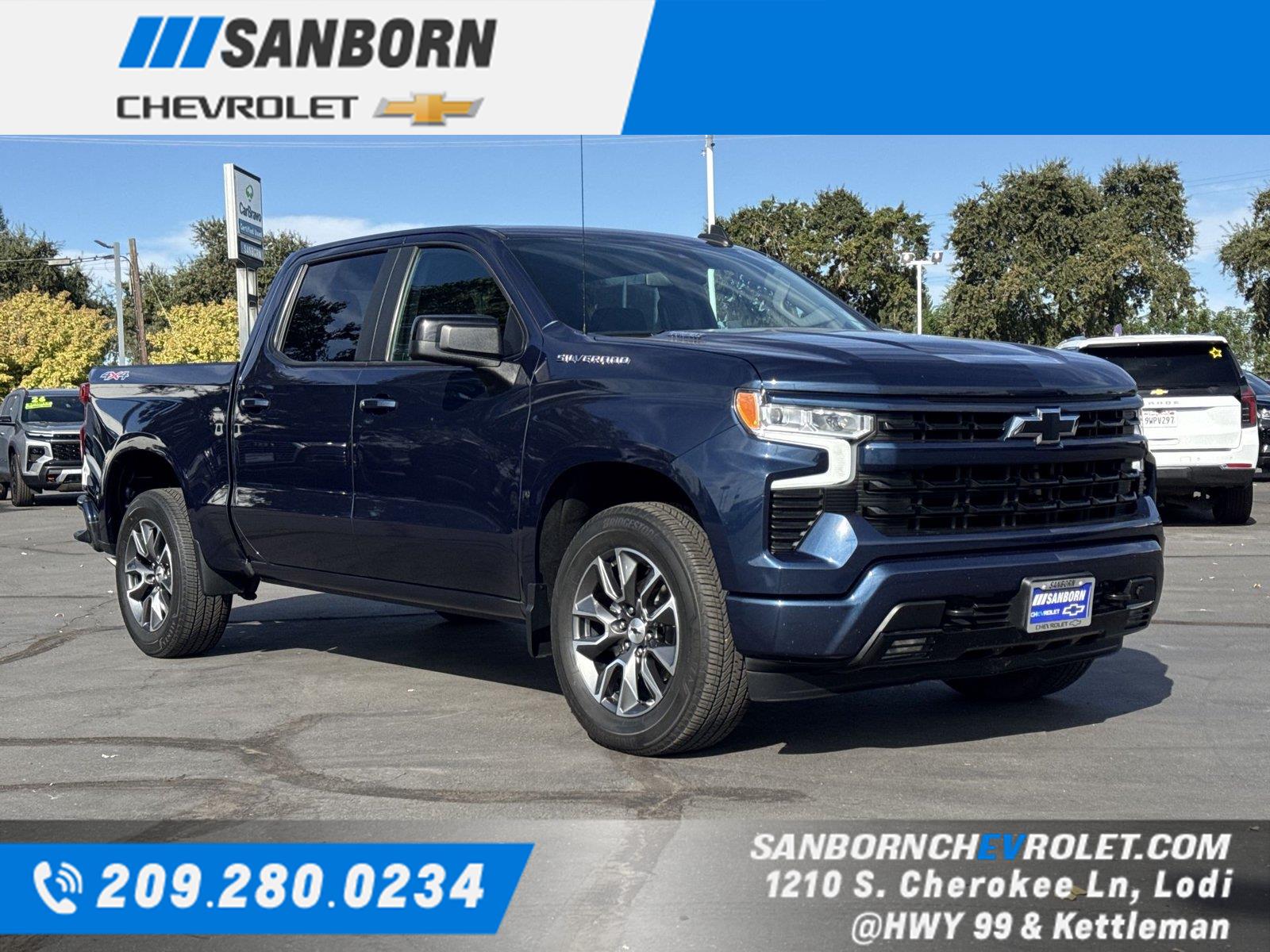 Northsky Blue Metallic 2023 Chevrolet Silverado 1500 Pickup Truck Four-Wheel Drive Automatic