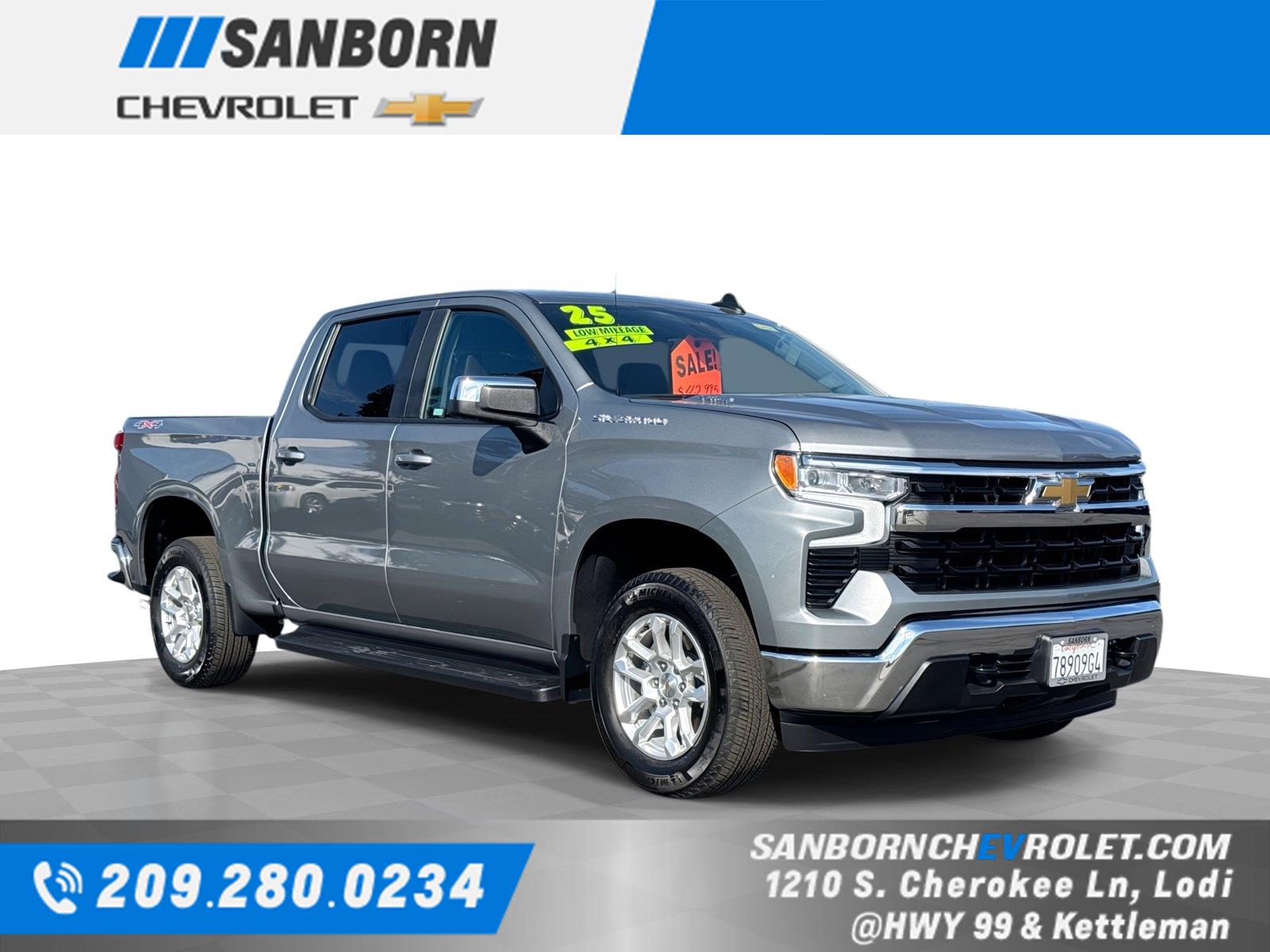 Sterling Gray Metallic 2025 Chevrolet Silverado 1500 Pickup Truck Four-Wheel Drive 8-Speed Automatic