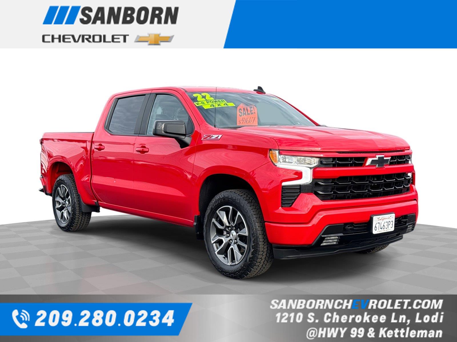  2022 Chevrolet Silverado 1500 RST Crew Cab 4WD   