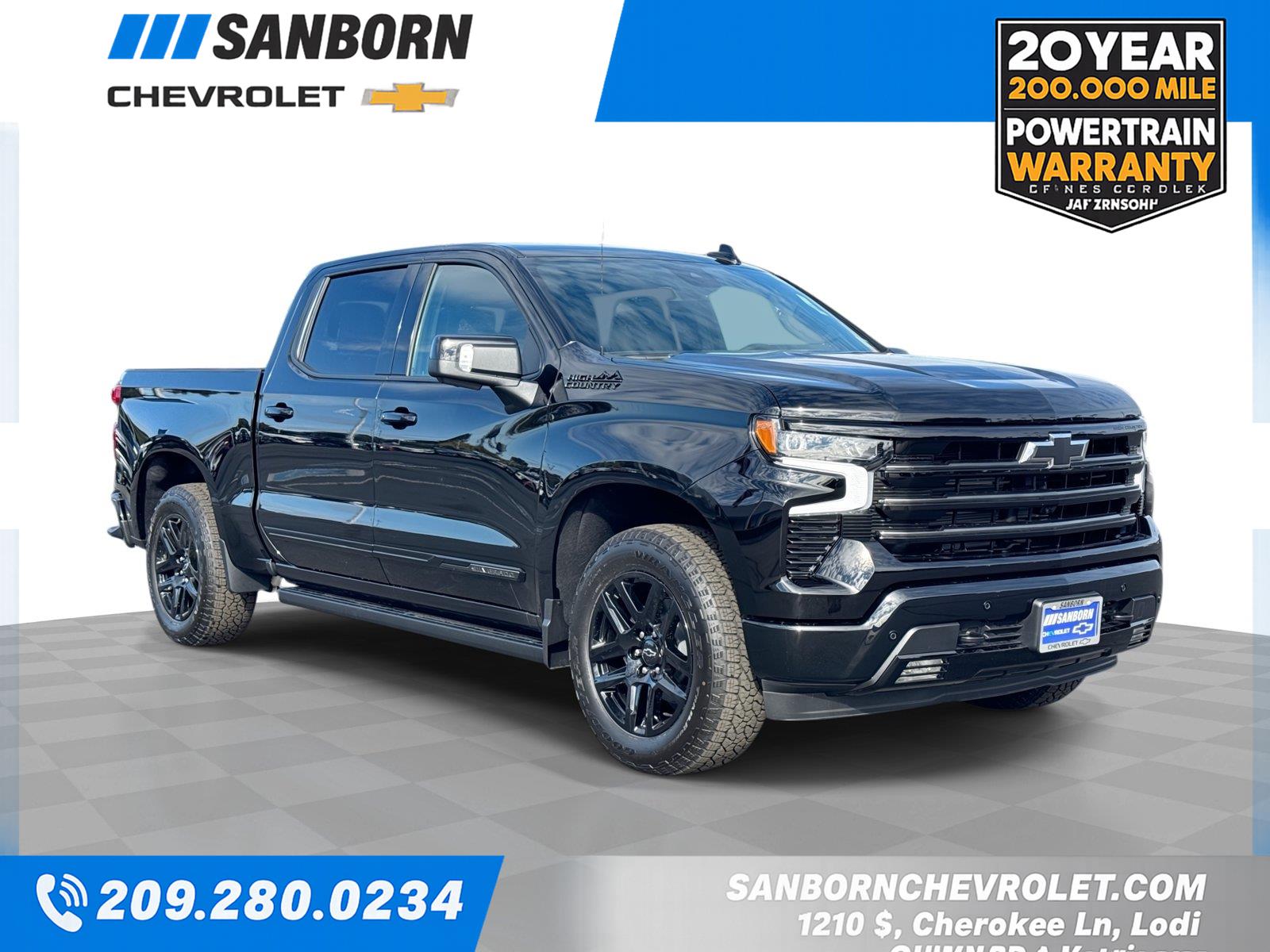 Black 2026 Chevrolet Silverado 1500 Pickup Truck Four-Wheel Drive Automatic