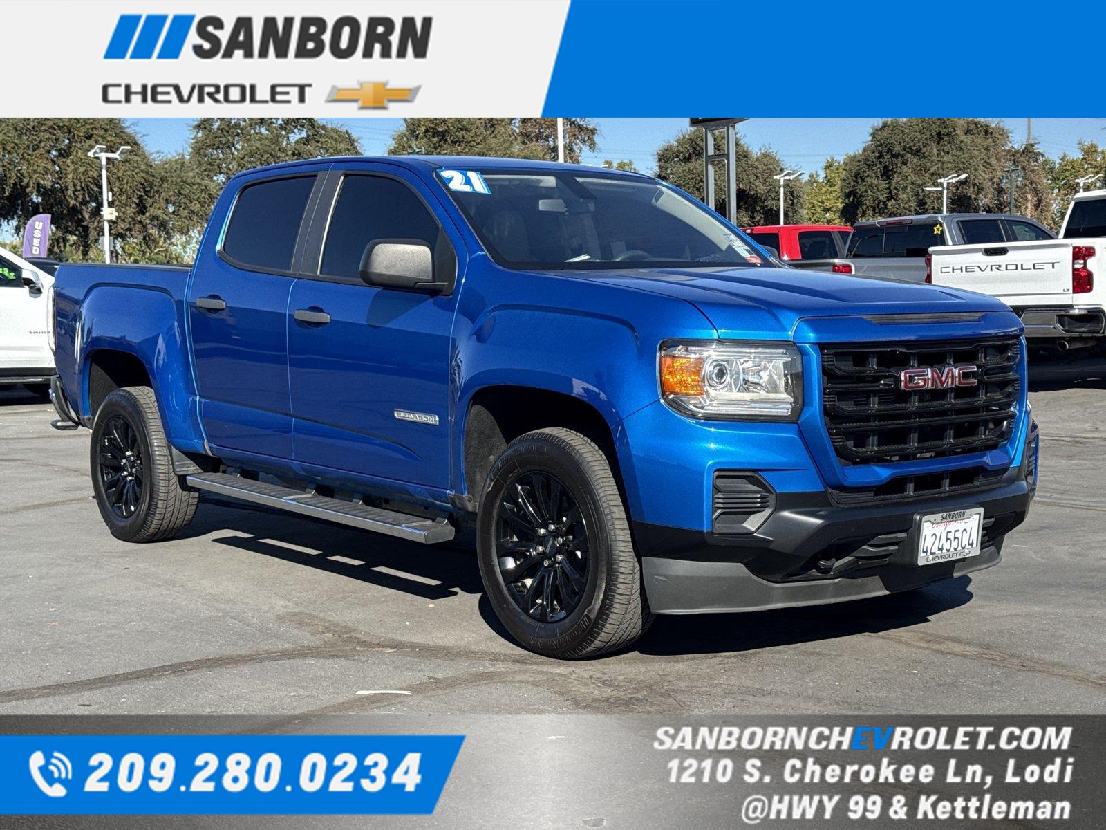 Dynamic Blue Metallic 2021 GMC Canyon Pickup Truck 4X2 8-Speed Automatic