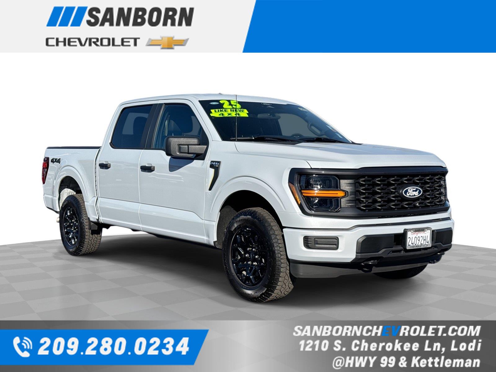 Space White 2025 Ford F-150 Pickup Truck Four-Wheel Drive Automatic