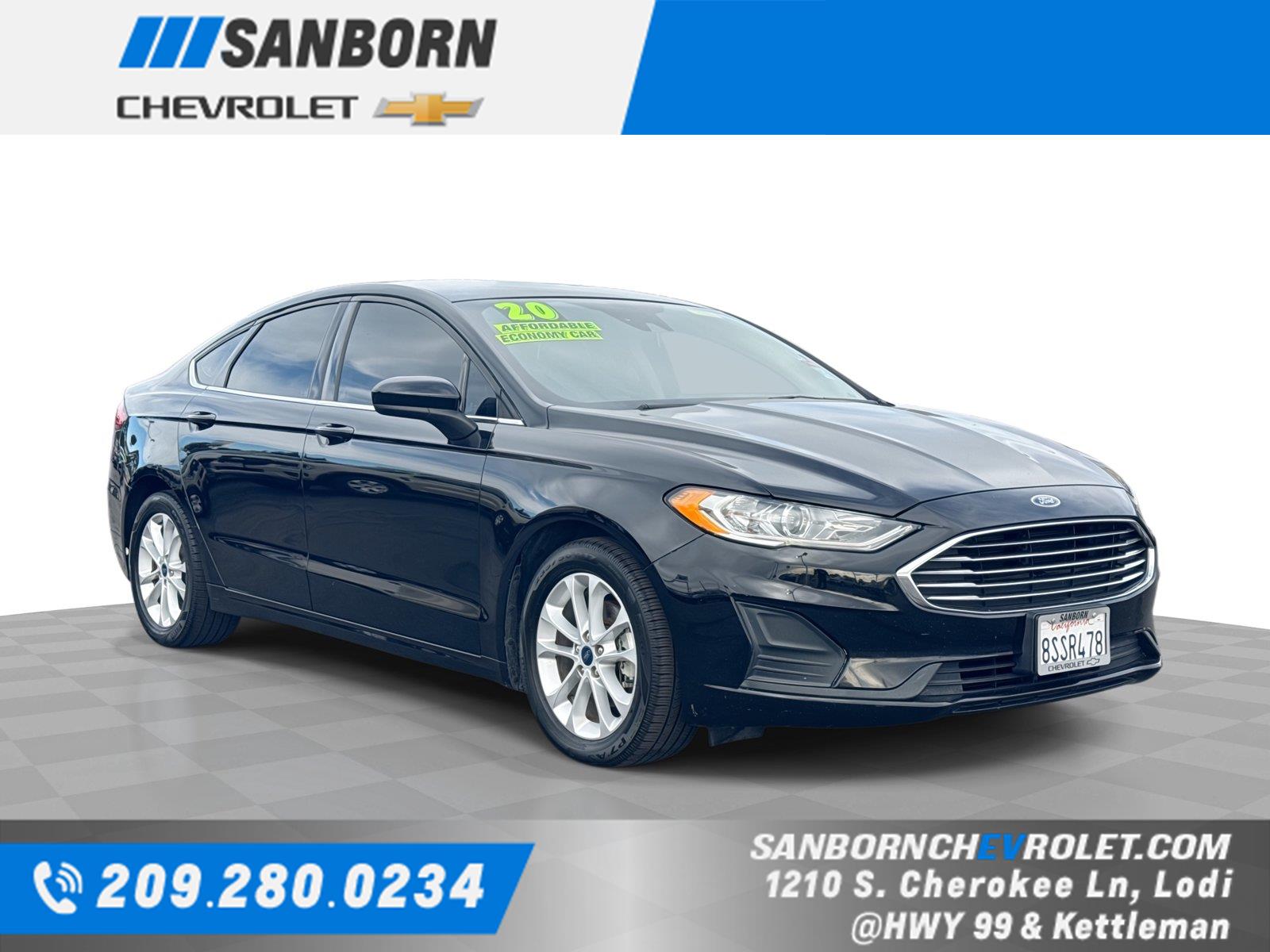 Agate Black 2020 Ford Fusion Sedan Front-Wheel Drive 6-Speed Automatic