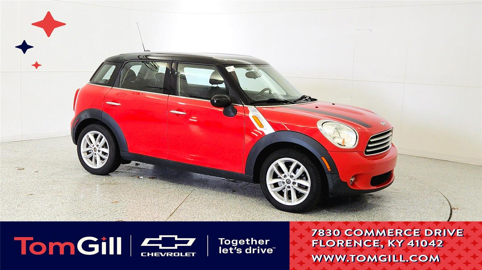 Pure Red 2012 MINI Countryman FWD SUV / Crossover Front-Wheel Drive 6-Speed Manual