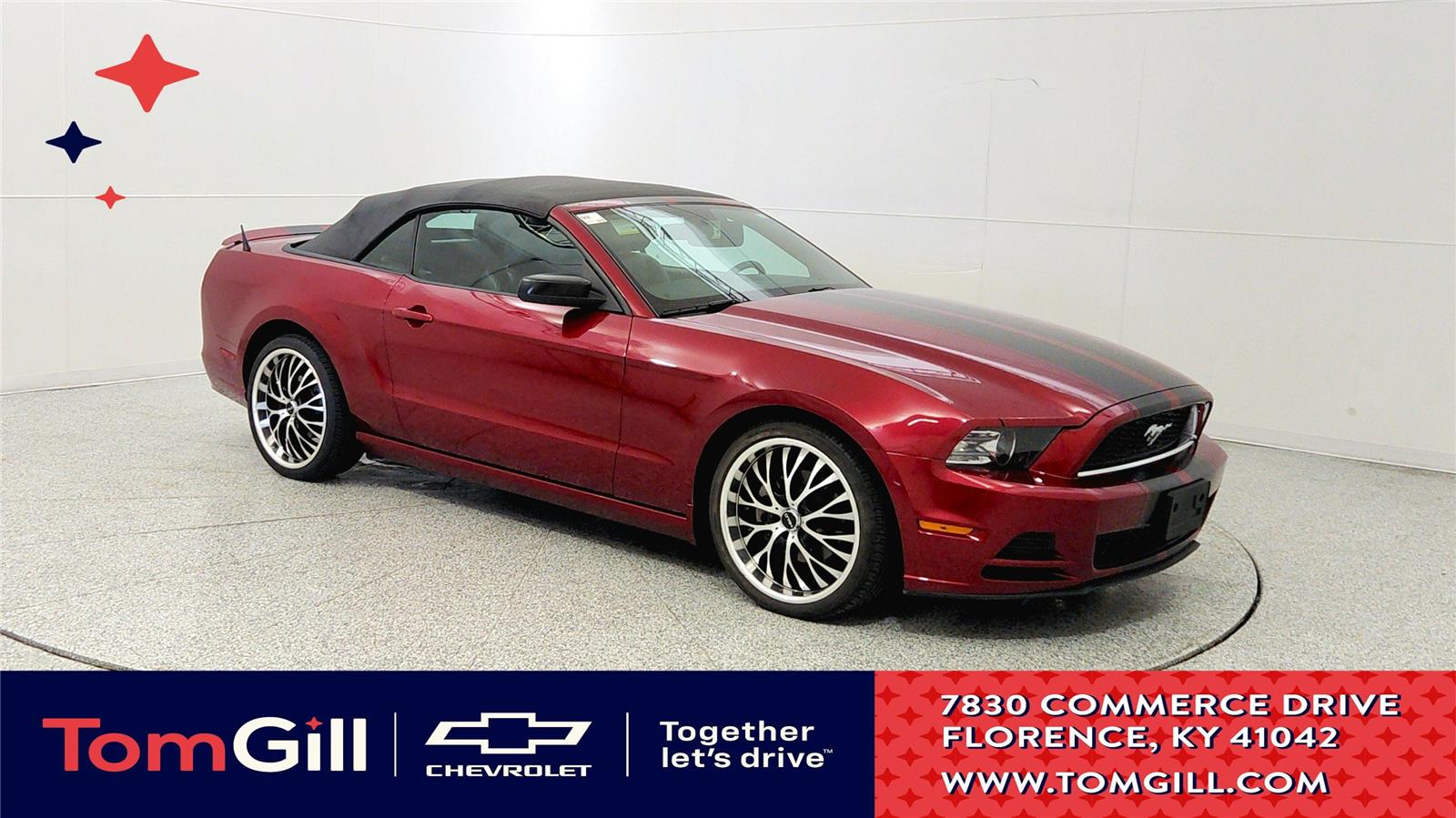 Ruby Red Metallic Tinted Clearcoat 2014 Ford Mustang V6 Premium Convertible RWD Convertible Rear-Wheel Drive 6-Speed Manual