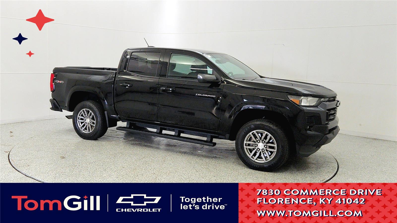 Black 2023 Chevrolet Colorado LT Crew Cab 4WD Pickup Truck Four-Wheel Drive 8-Speed Automatic