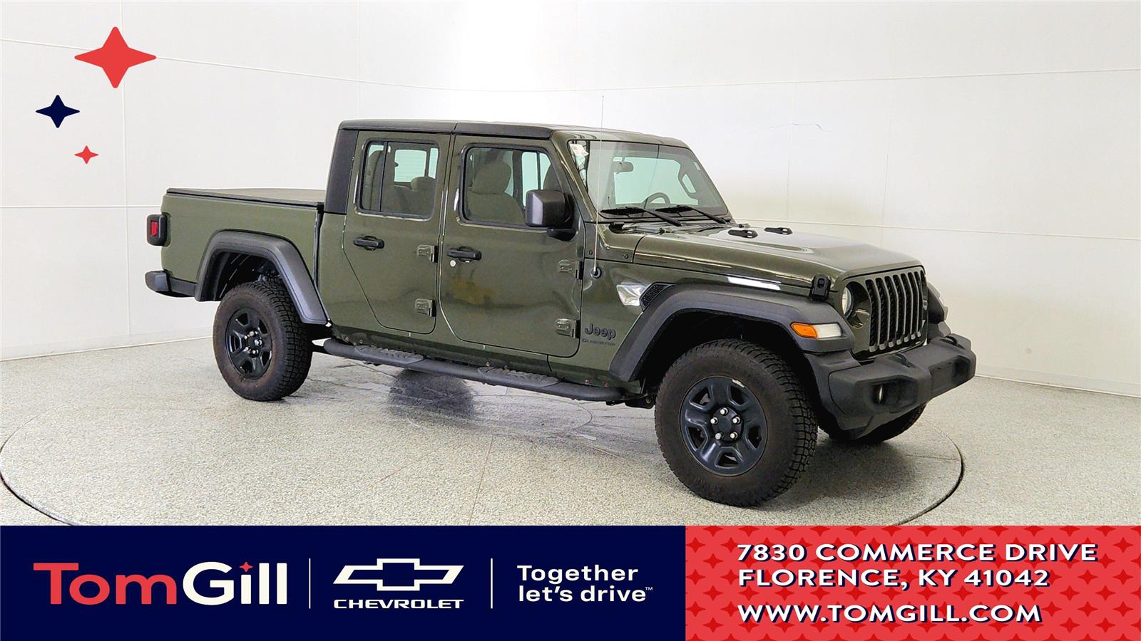 Sarge Green Clearcoat 2022 Jeep Gladiator Sport Crew Cab 4WD Pickup Truck Four-Wheel Drive 8-Speed Automatic