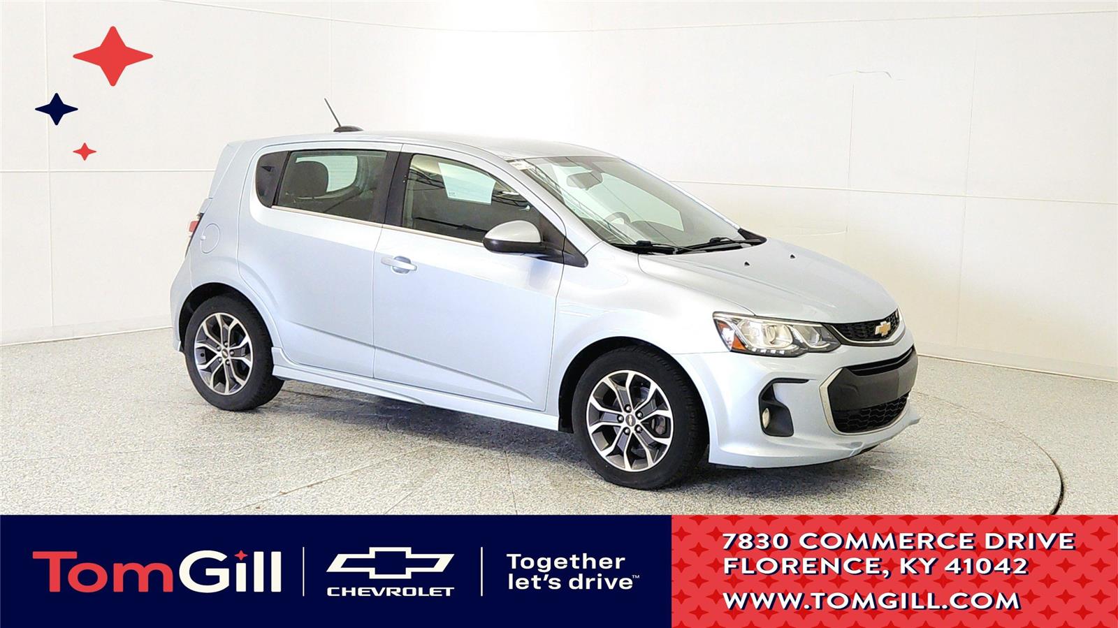 Arctic Blue Metallic 2017 Chevrolet Sonic LT Hatchback FWD Hatchback Front-Wheel Drive 6-Speed Automatic