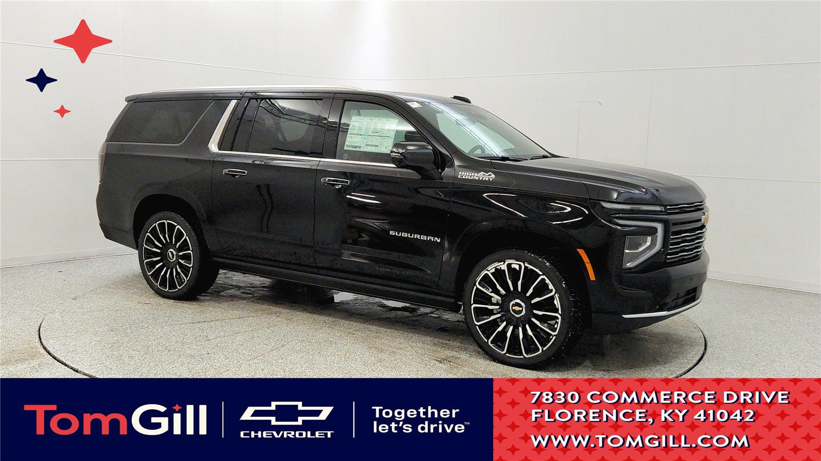 Black 2026 Chevrolet Suburban High Country 4WD SUV / Crossover Four-Wheel Drive Automatic