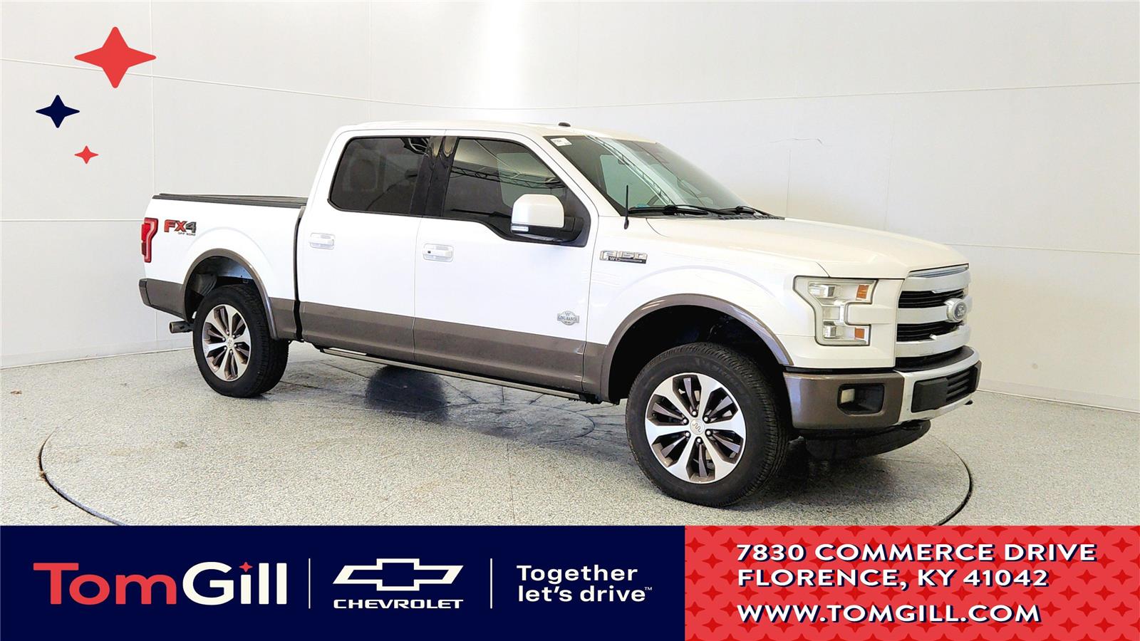 White Platinum Metallic Tri-Coat/Caribou Metallic 2016 Ford F-150 King Ranch SuperCrew 4WD Pickup Truck Four-Wheel Drive 6-Speed Automatic