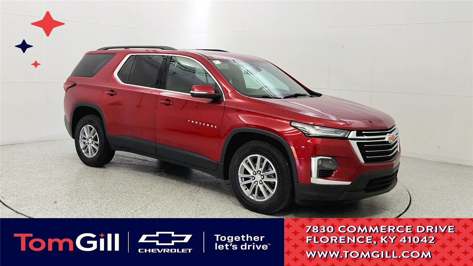 Radiant Red Tintcoat 2023 Chevrolet Traverse LT Cloth FWD SUV / Crossover Front-Wheel Drive 9-Speed Automatic