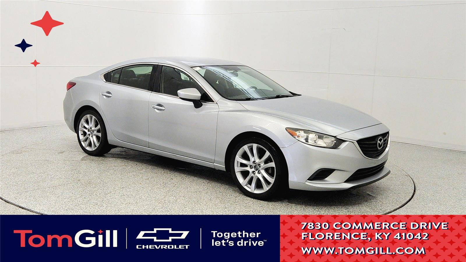 Sonic Silver Metallic 2016 Mazda MAZDA6 i Touring Sedan Front-Wheel Drive Automatic