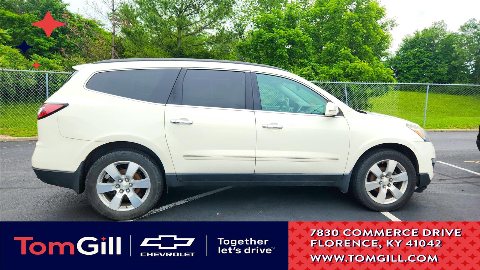 White 2014 Chevrolet Traverse LTZ AWD SUV / Crossover All-Wheel Drive 6-Speed Automatic
