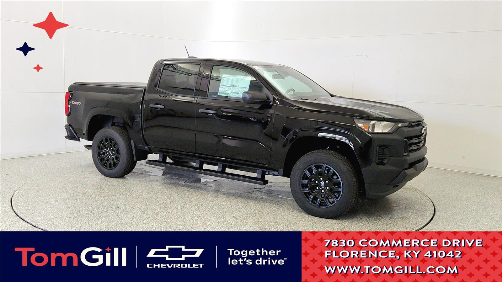 Black 2026 Chevrolet Colorado Work Truck Crew Cab 4WD Pickup Truck Four-Wheel Drive 8-Speed Automatic