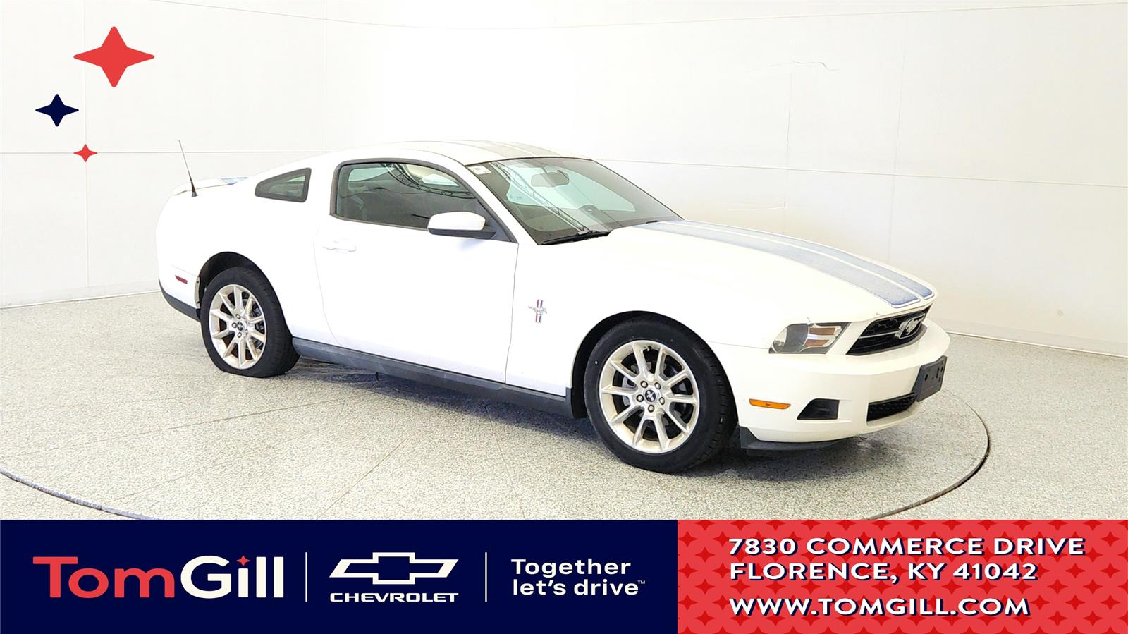 Performance White 2010 Ford Mustang V6 Premium Coupe RWD Coupe Rear-Wheel Drive 5-Speed Manual