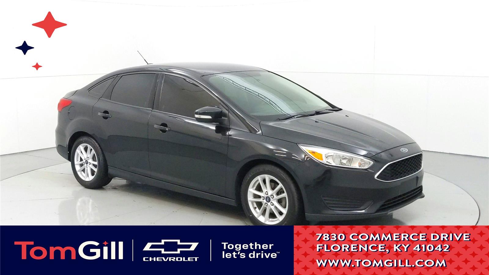 Tuxedo Black 2015 Ford Focus SE Sedan Front-Wheel Drive 6-Speed Automatic