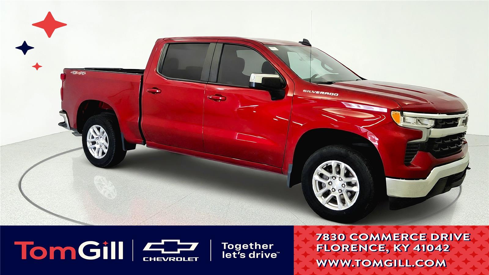 Radiant Red Tintcoat 2023 Chevrolet Silverado 1500 Pickup Truck Four-Wheel Drive Automatic