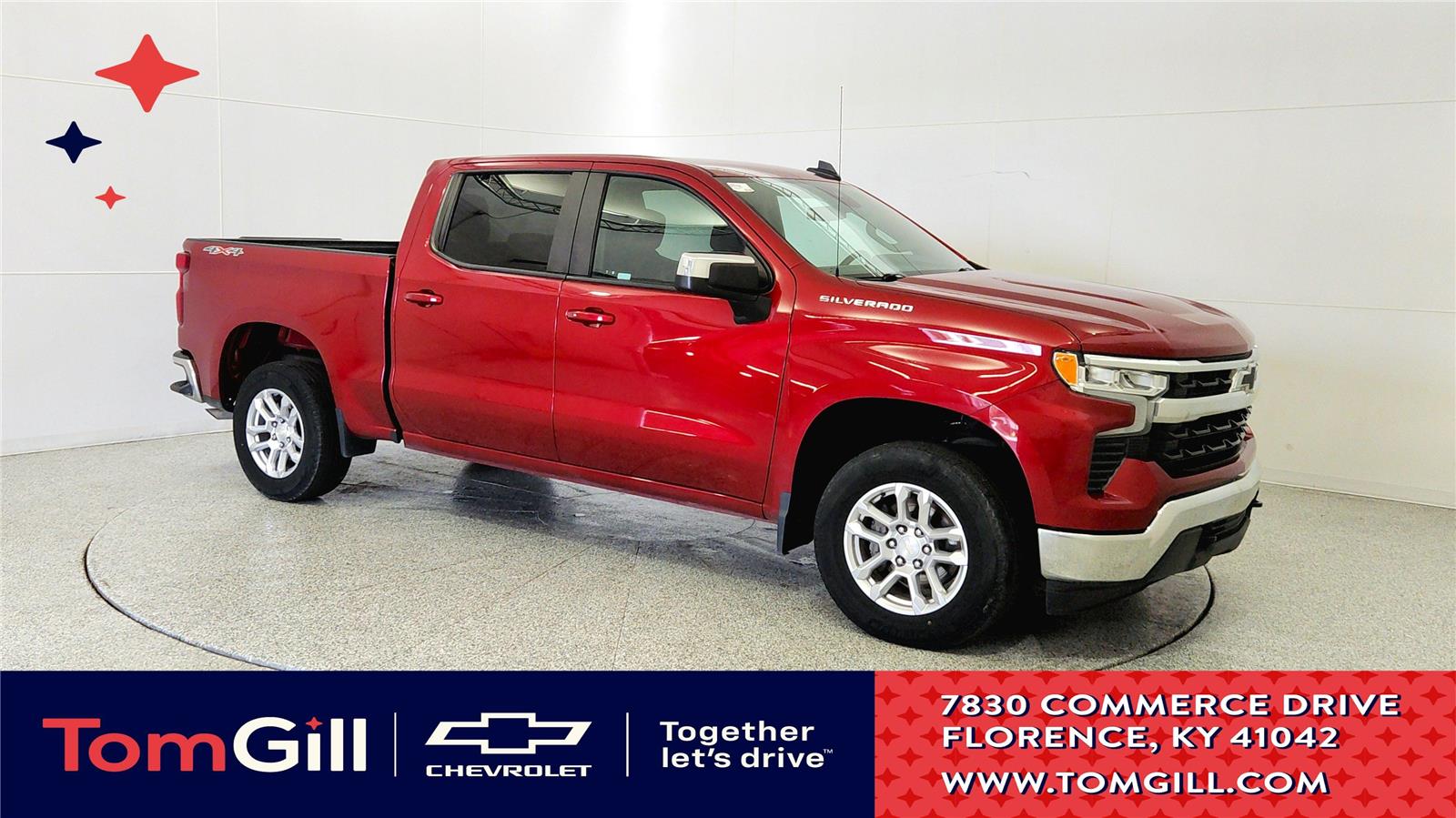Radiant Red Tintcoat 2023 Chevrolet Silverado 1500 Pickup Truck Four-Wheel Drive Automatic