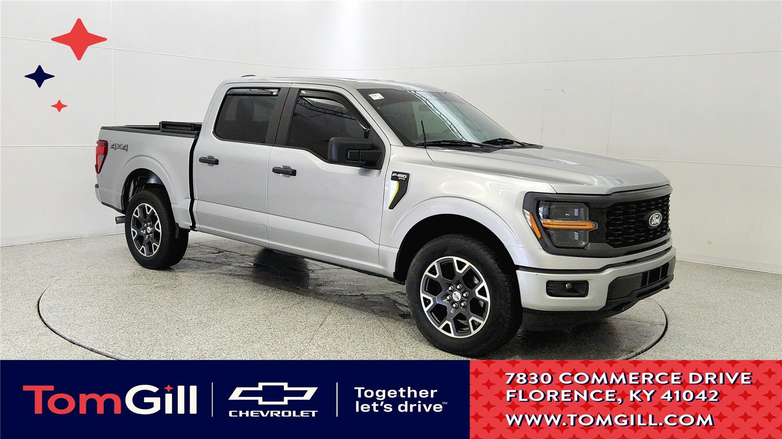 Iconic Silver 2024 Ford F-150 Pickup Truck Four-Wheel Drive Automatic