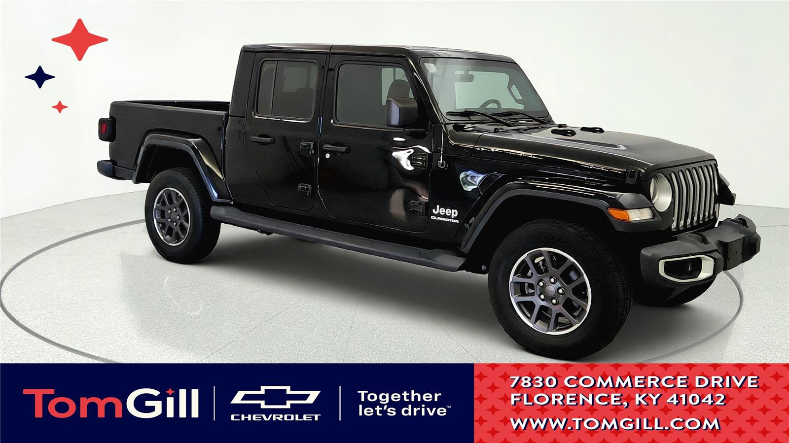 Black Clearcoat 2022 Jeep Gladiator Pickup Truck Four-Wheel Drive 6-Speed Manual