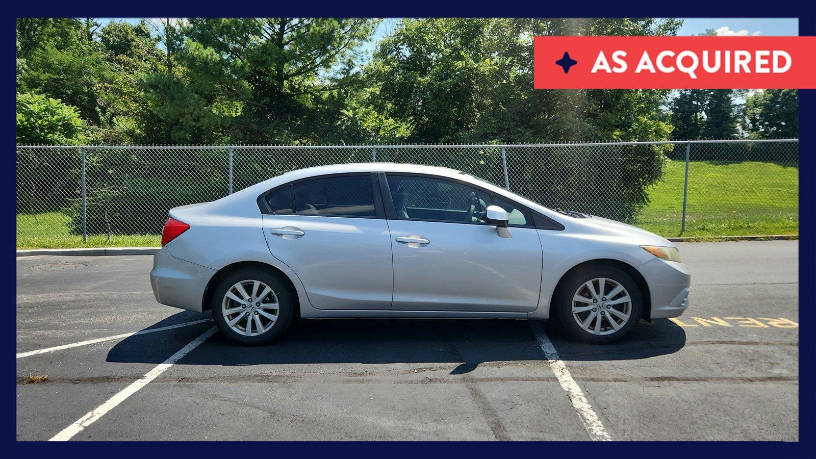 Alabaster Silver Metallic 2012 Honda Civic Sedan Front-Wheel Drive Automatic